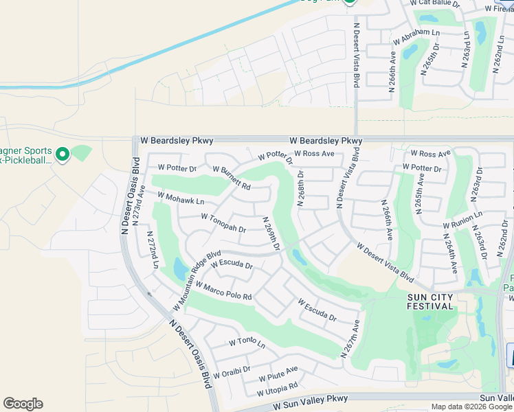 map of restaurants, bars, coffee shops, grocery stores, and more near 26987 West Mohawk Lane in Buckeye