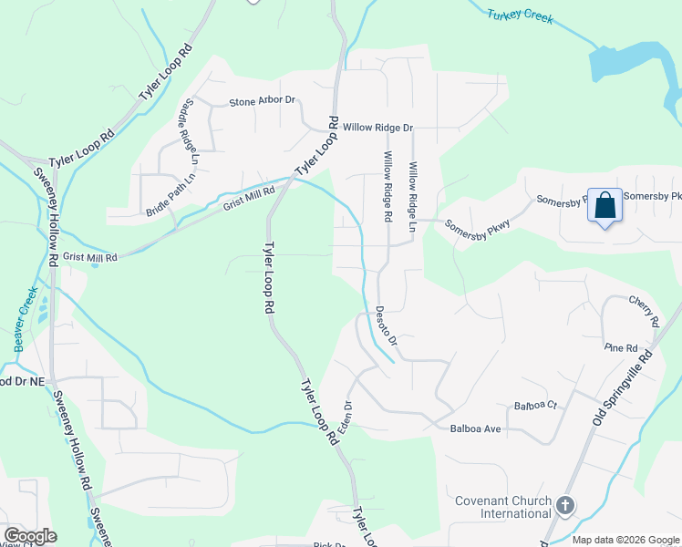 map of restaurants, bars, coffee shops, grocery stores, and more near 5135 Amberwood Lane in Pinson