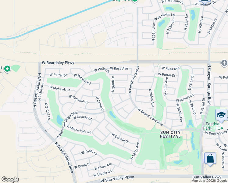 map of restaurants, bars, coffee shops, grocery stores, and more near 27652 West Runion Drive in Buckeye