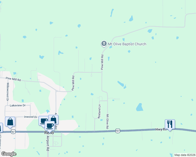 map of restaurants, bars, coffee shops, grocery stores, and more near 1325 Mount Olive Road in Reno
