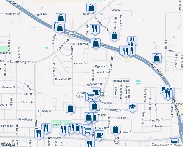 map of restaurants, bars, coffee shops, grocery stores, and more near 1035 28th Street Northeast in Paris