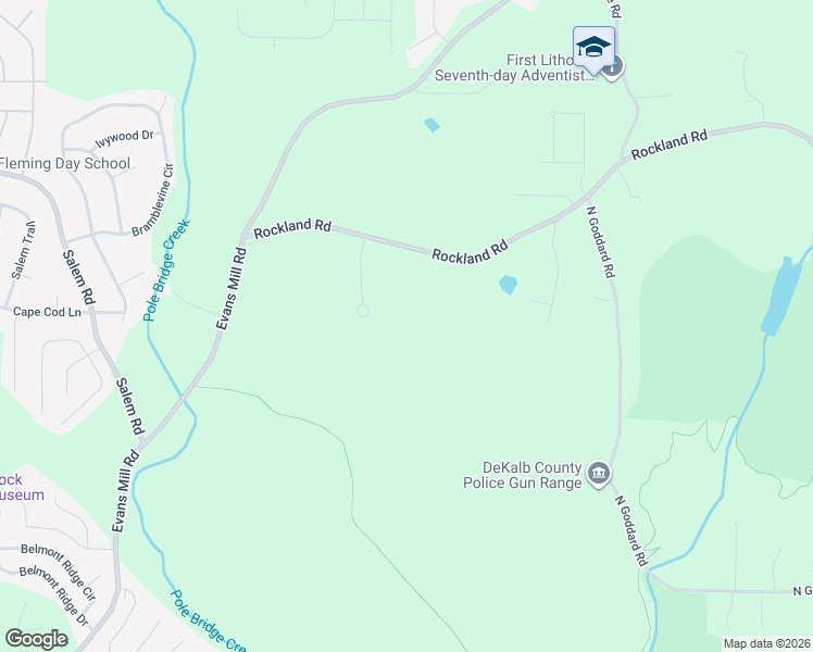 map of restaurants, bars, coffee shops, grocery stores, and more near 3579 Trinity Place in Stonecrest