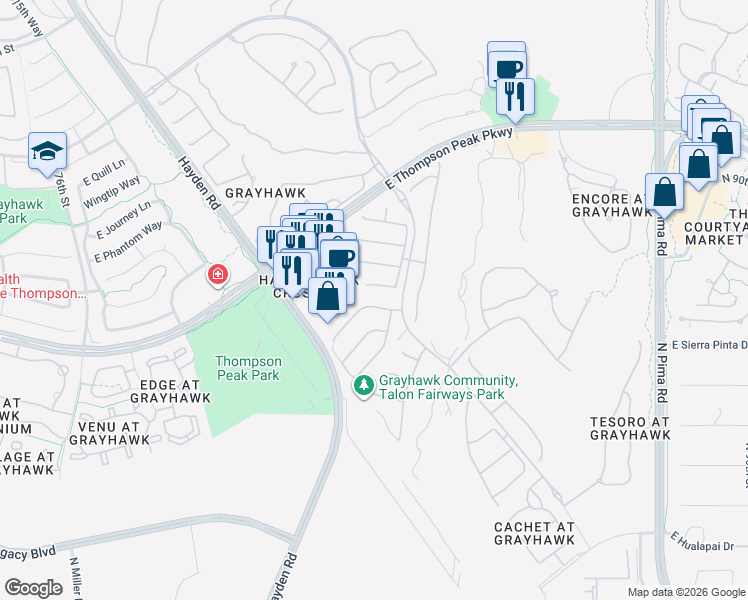 map of restaurants, bars, coffee shops, grocery stores, and more near 8218 East Mountain Spring Road in Scottsdale