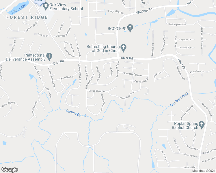 map of restaurants, bars, coffee shops, grocery stores, and more near 3800 Landgraf Cove in Decatur