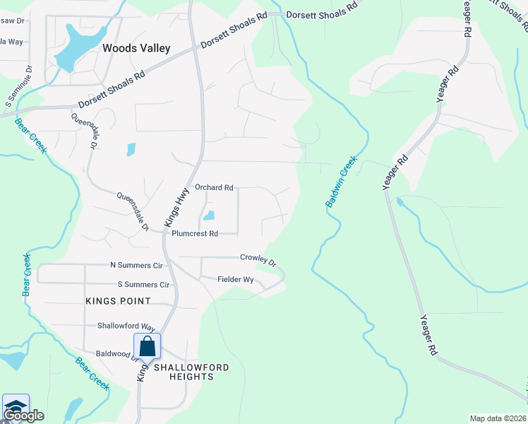 map of restaurants, bars, coffee shops, grocery stores, and more near 5950 Hilltop Drive in Douglasville