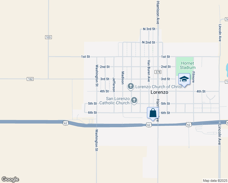 map of restaurants, bars, coffee shops, grocery stores, and more near 298 4th Street in Lorenzo