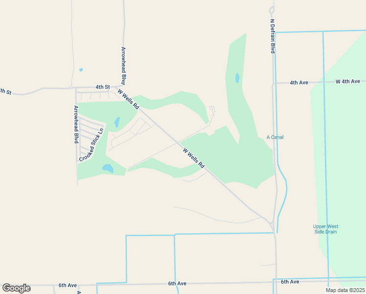 map of restaurants, bars, coffee shops, grocery stores, and more near 3589 West Wells Road in Blythe