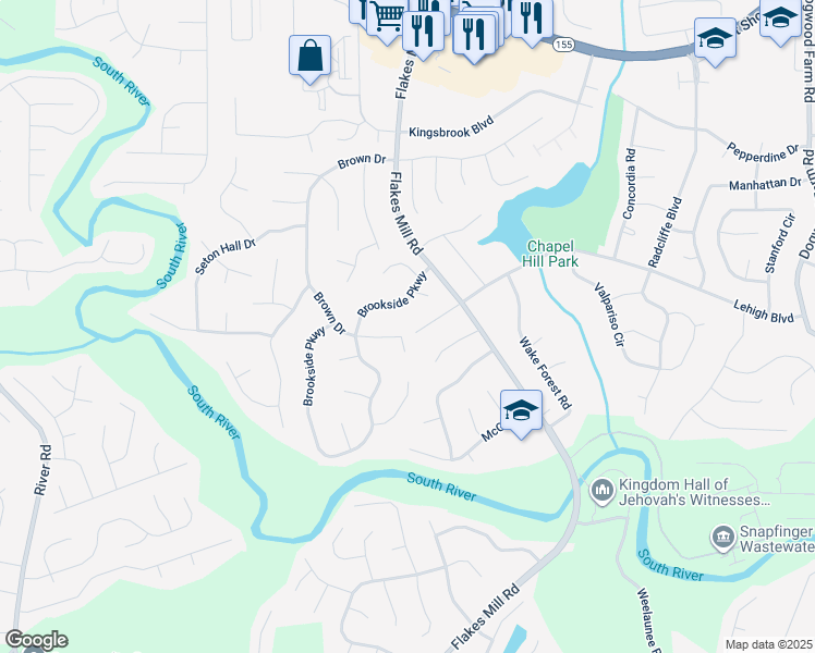 map of restaurants, bars, coffee shops, grocery stores, and more near 3846 Brown Drive in Decatur