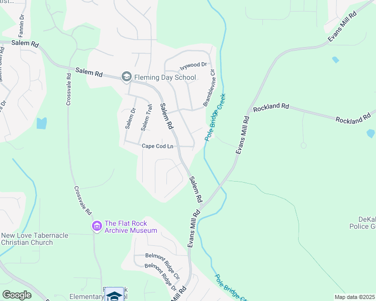 map of restaurants, bars, coffee shops, grocery stores, and more near 5737 Bramblevine Drive in Lithonia