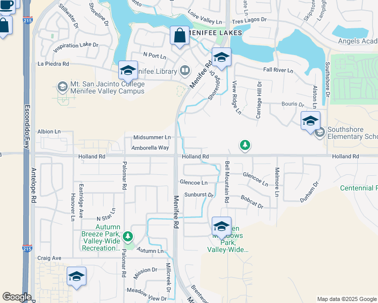 map of restaurants, bars, coffee shops, grocery stores, and more near 28821 Moonrise Way in Menifee