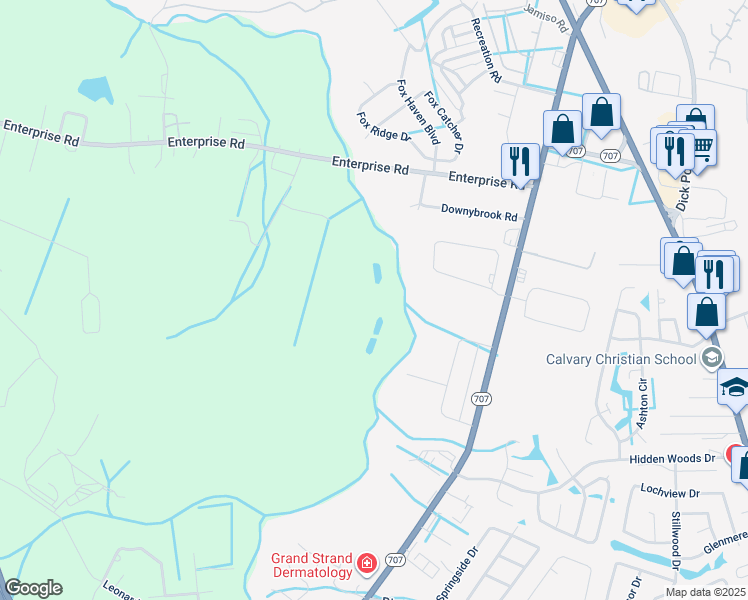 map of restaurants, bars, coffee shops, grocery stores, and more near in Socastee