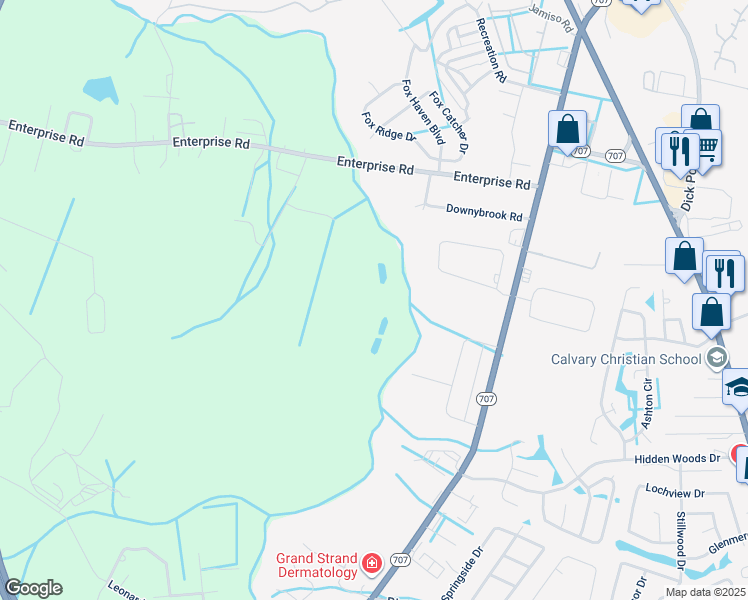 map of restaurants, bars, coffee shops, grocery stores, and more near in Socastee