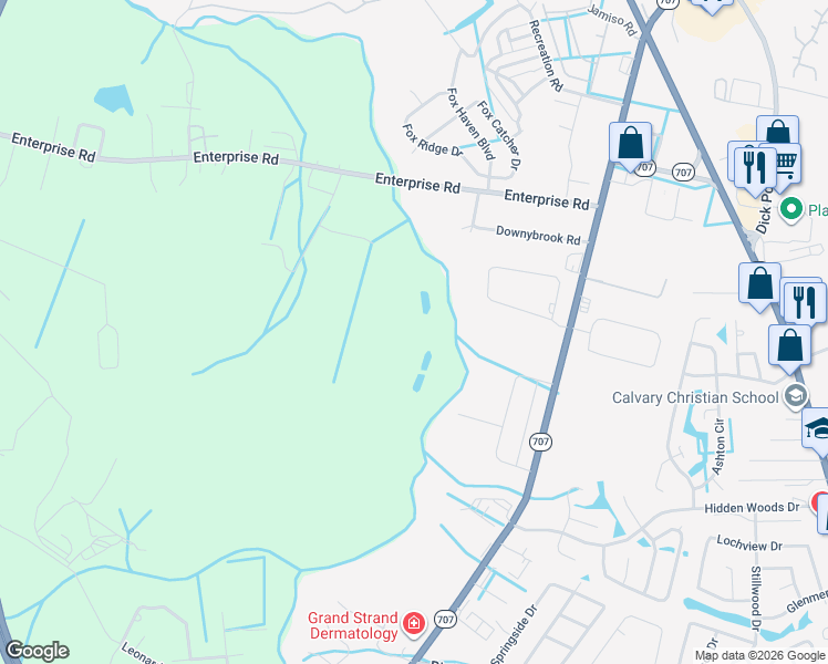 map of restaurants, bars, coffee shops, grocery stores, and more near in Socastee