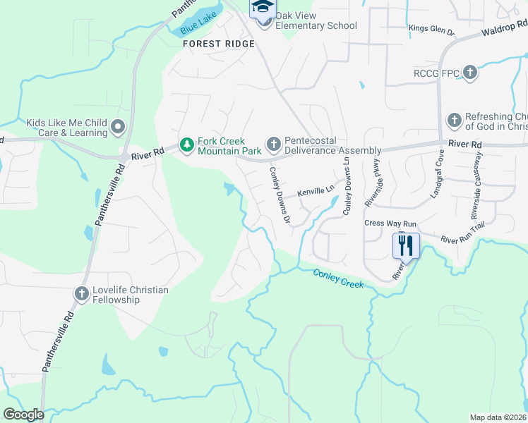 map of restaurants, bars, coffee shops, grocery stores, and more near 2966 Patty Hollow in Decatur