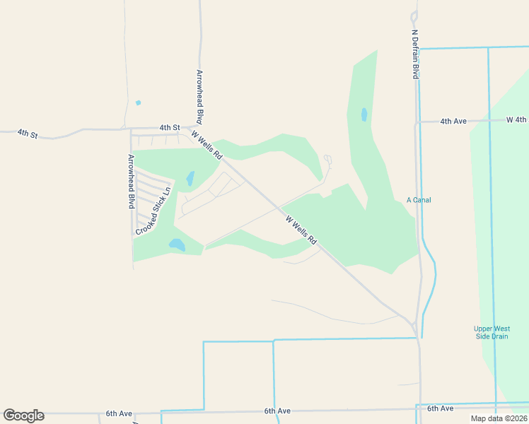 map of restaurants, bars, coffee shops, grocery stores, and more near 3410 Quail Run Road in Blythe