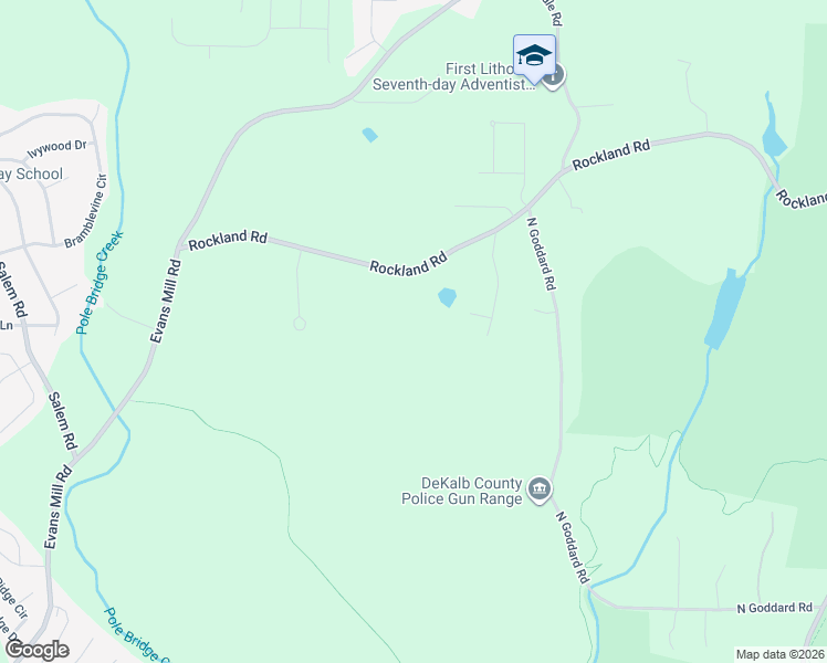 map of restaurants, bars, coffee shops, grocery stores, and more near 6109 Rockland Road in Lithonia