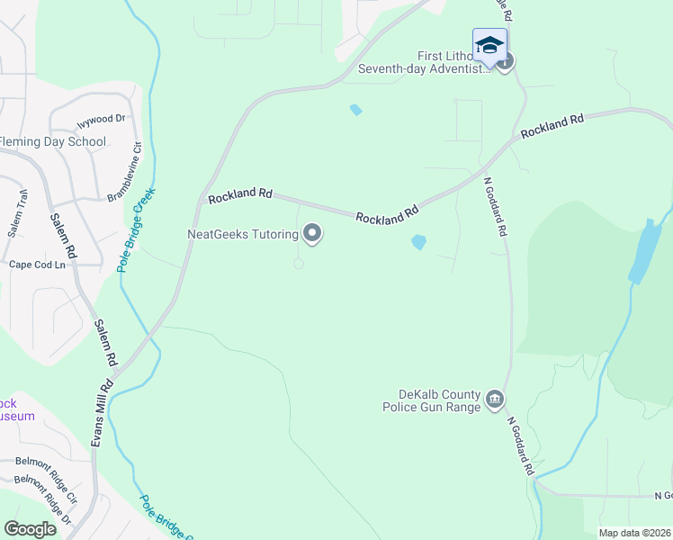 map of restaurants, bars, coffee shops, grocery stores, and more near 3579 Trinity Place in Stonecrest