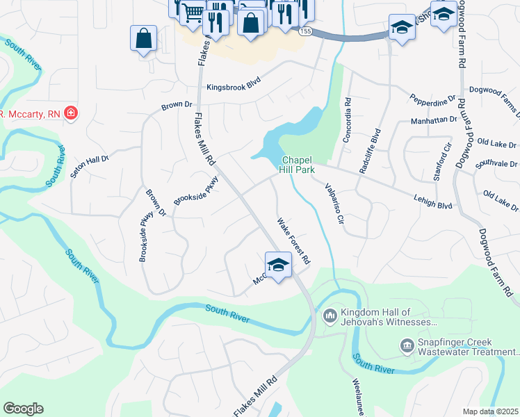 map of restaurants, bars, coffee shops, grocery stores, and more near 3946 Flakes Mill Road in Decatur