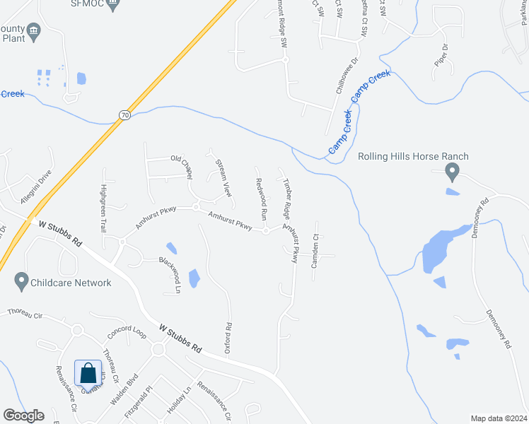 map of restaurants, bars, coffee shops, grocery stores, and more near 3190 Redwood Run in Atlanta