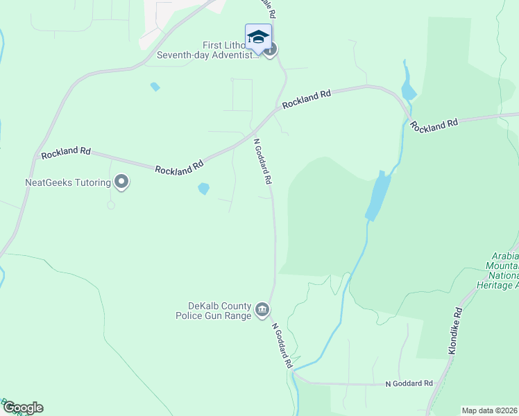 map of restaurants, bars, coffee shops, grocery stores, and more near 3809 North Goddard Road in Stonecrest