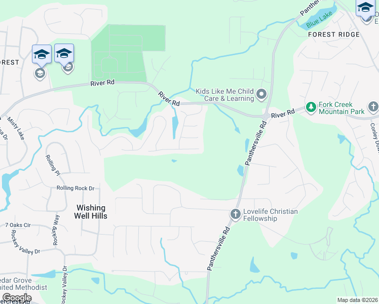 map of restaurants, bars, coffee shops, grocery stores, and more near 2577 Riverwood Spring in Ellenwood