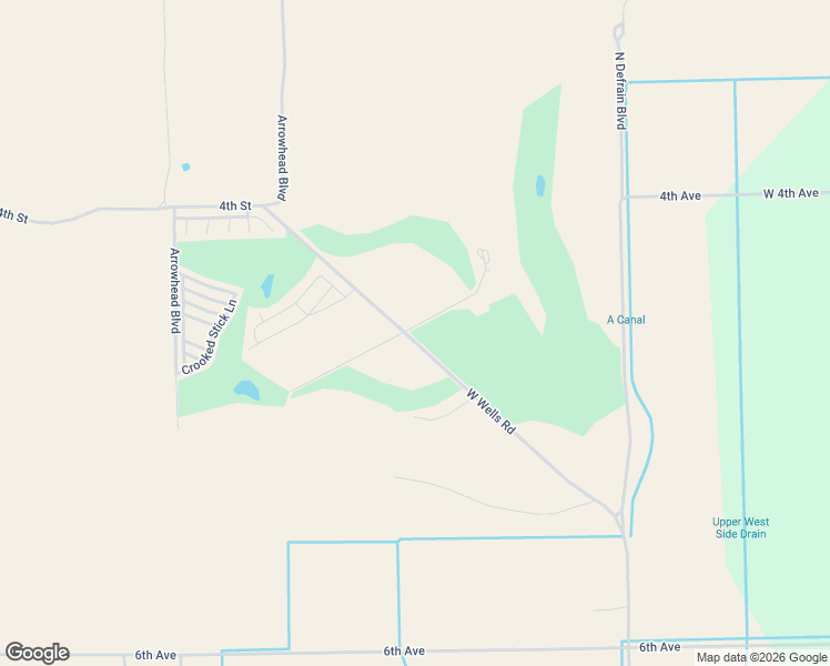 map of restaurants, bars, coffee shops, grocery stores, and more near 3470 West Wells Road in Blythe