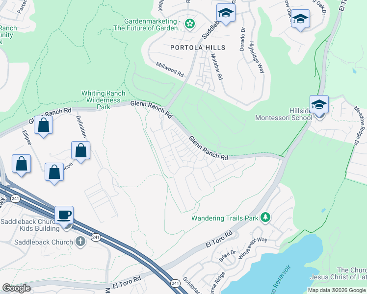 map of restaurants, bars, coffee shops, grocery stores, and more near 306 Autumn Sage in Lake Forest