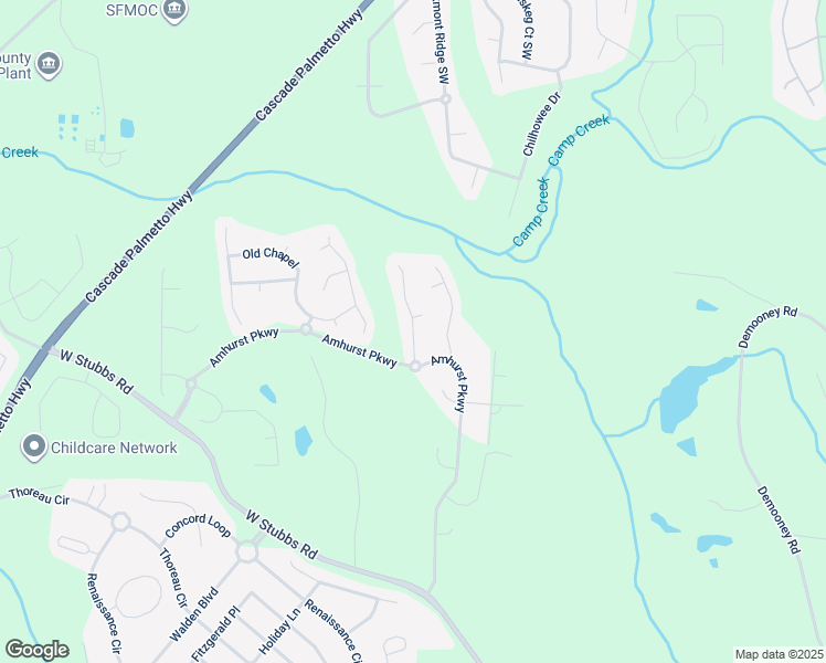 map of restaurants, bars, coffee shops, grocery stores, and more near 3186 Redwood Run in College Park