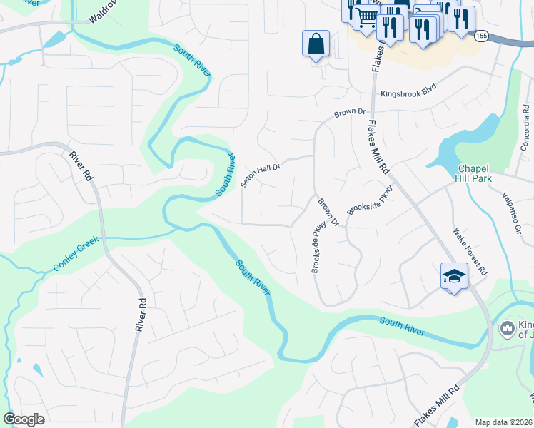 map of restaurants, bars, coffee shops, grocery stores, and more near 3707 John Carrol Drive in Decatur