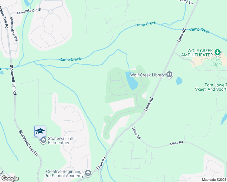 map of restaurants, bars, coffee shops, grocery stores, and more near 100 Wolf View Court in Atlanta