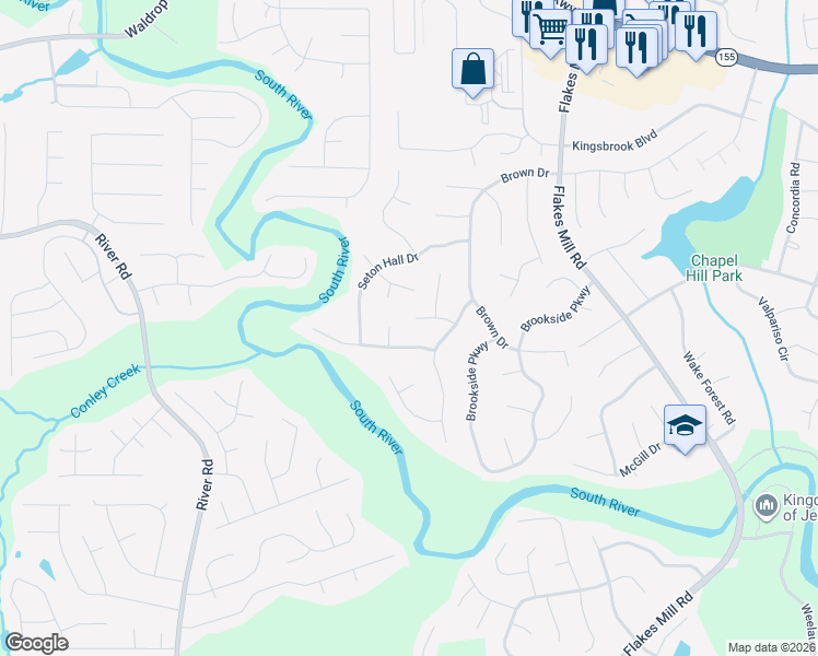 map of restaurants, bars, coffee shops, grocery stores, and more near 3707 John Carrol Drive in Decatur