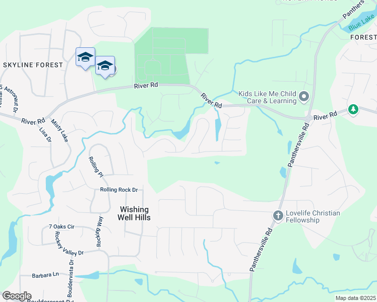 map of restaurants, bars, coffee shops, grocery stores, and more near 2490 Riverwood Spring in Ellenwood