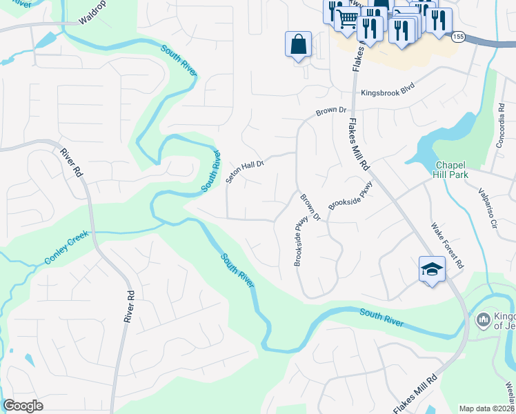 map of restaurants, bars, coffee shops, grocery stores, and more near 3707 John Carrol Drive in Decatur