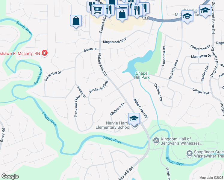 map of restaurants, bars, coffee shops, grocery stores, and more near 3888 Lehigh Boulevard in Decatur