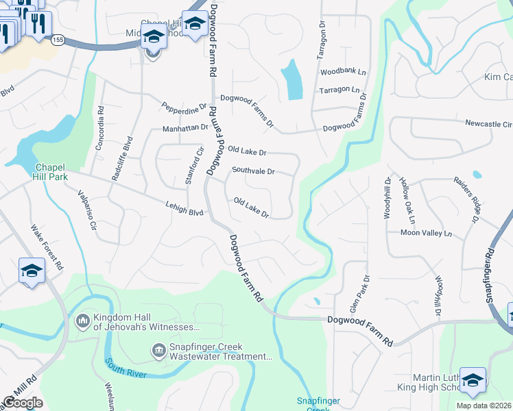 map of restaurants, bars, coffee shops, grocery stores, and more near 3743 Berdon Lane in Decatur