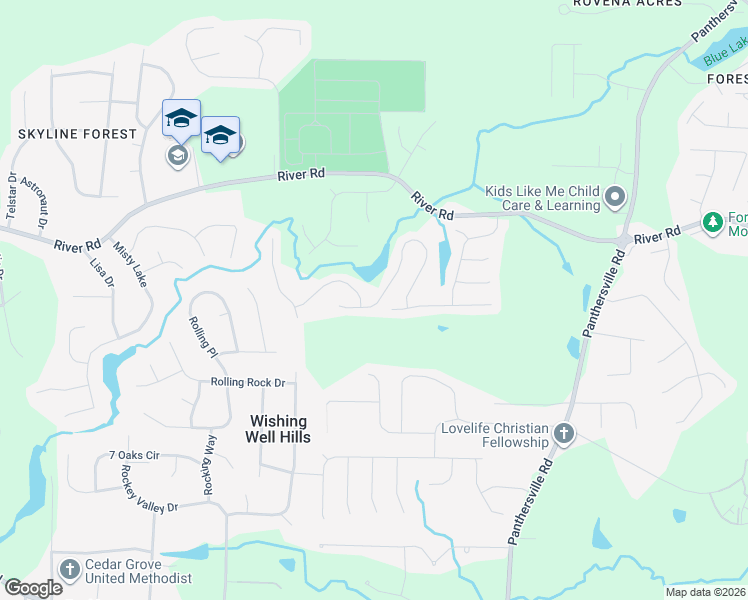 map of restaurants, bars, coffee shops, grocery stores, and more near 3602 Caseys Cove in Ellenwood
