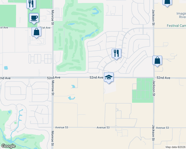 map of restaurants, bars, coffee shops, grocery stores, and more near 82395 Murray Canyon Drive in Indio