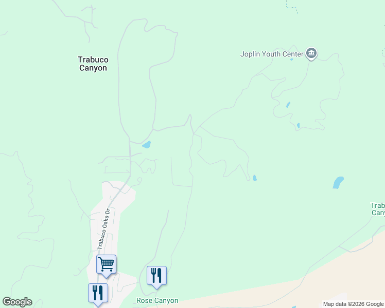 map of restaurants, bars, coffee shops, grocery stores, and more near 3 Windy Ridge in Trabuco Canyon