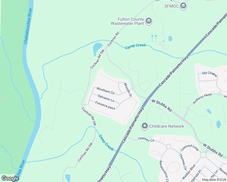 map of restaurants, bars, coffee shops, grocery stores, and more near 7756 Wrotham Circle in Atlanta
