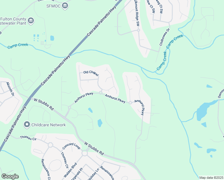 map of restaurants, bars, coffee shops, grocery stores, and more near 7250 Old Chapel in Atlanta
