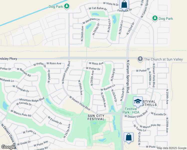 map of restaurants, bars, coffee shops, grocery stores, and more near 26504 West Burnett Road in Buckeye