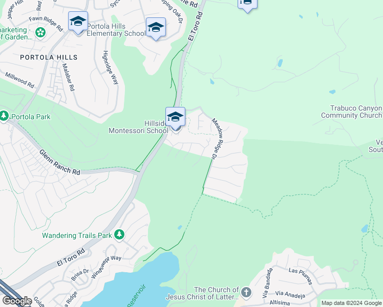 map of restaurants, bars, coffee shops, grocery stores, and more near 19 Cielo Arroyo in Trabuco Canyon