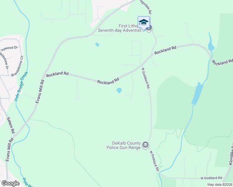 map of restaurants, bars, coffee shops, grocery stores, and more near 6109 Rockland Road in Lithonia