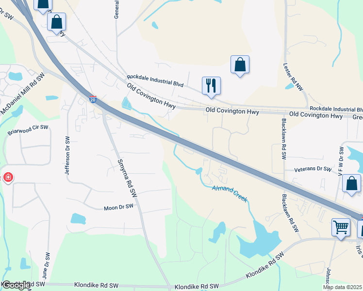 map of restaurants, bars, coffee shops, grocery stores, and more near in 