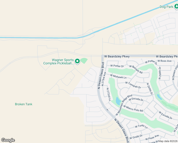 map of restaurants, bars, coffee shops, grocery stores, and more near 27492 West Burnett Road in Buckeye