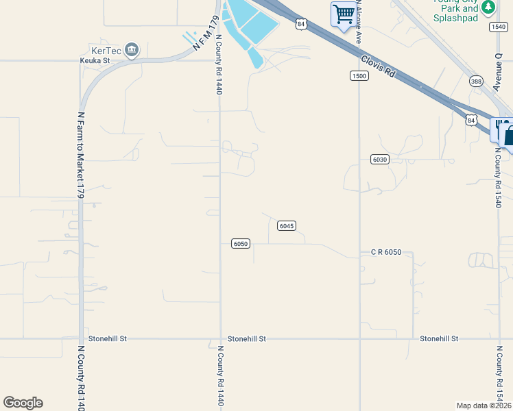 map of restaurants, bars, coffee shops, grocery stores, and more near 7812 North C R 1440 in Shallowater