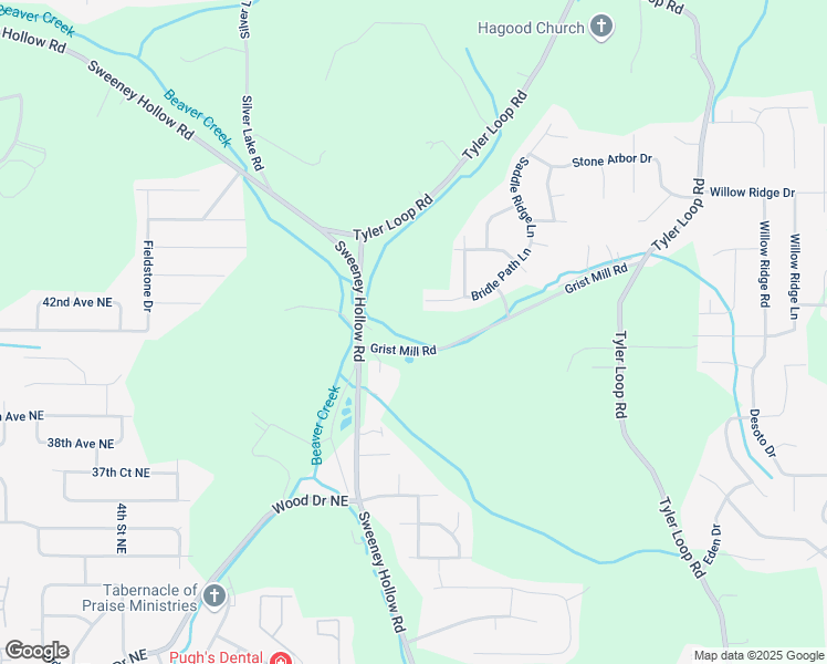 map of restaurants, bars, coffee shops, grocery stores, and more near 5293 Bridle Path Lane in Pinson