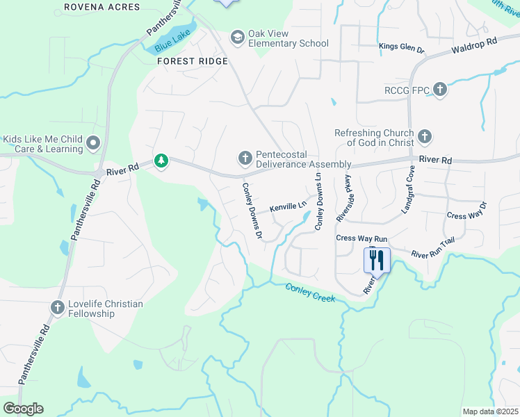 map of restaurants, bars, coffee shops, grocery stores, and more near 2976 Kenville Lane in Decatur