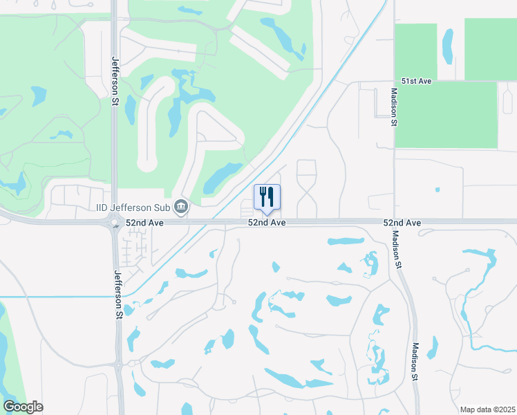 map of restaurants, bars, coffee shops, grocery stores, and more near 80700 Avenue 52 in La Quinta