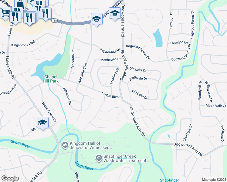 map of restaurants, bars, coffee shops, grocery stores, and more near 3731 Dogwood Farm Road in Decatur